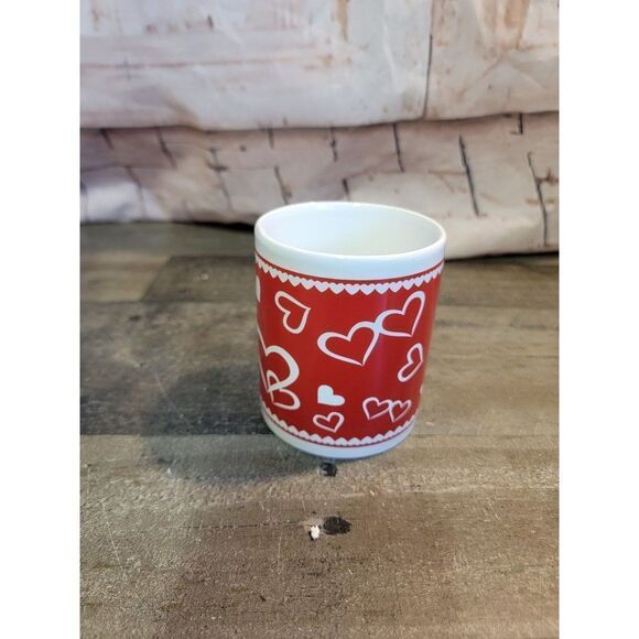Ceramic heart valentines day mug decor - Picture 2 of 5